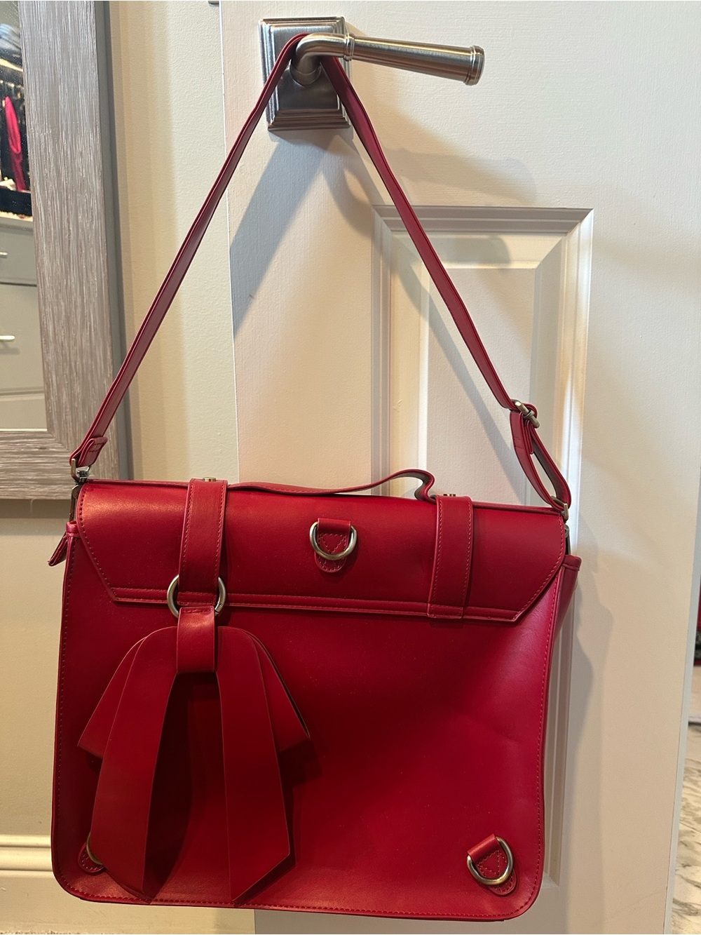 Women’s briefcase, women’s vegan leather laptop bag for work shoulder sachel.